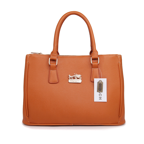 Coach In Saffiano Medium Camel Satchels AWB | Women - Click Image to Close